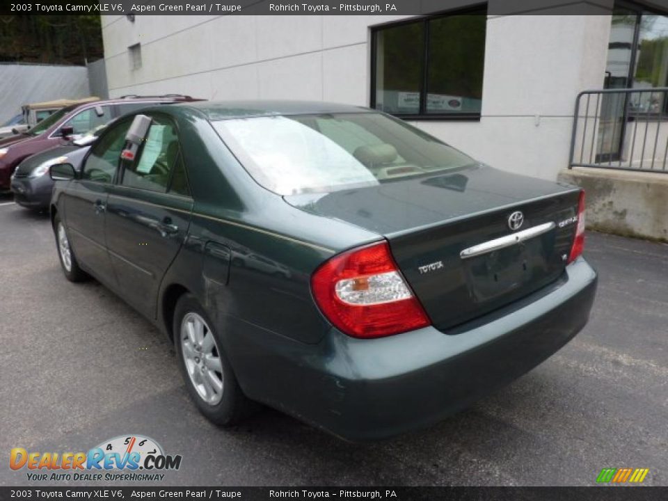 2003 Toyota Camry XLE V6 Aspen Green Pearl / Taupe Photo #2