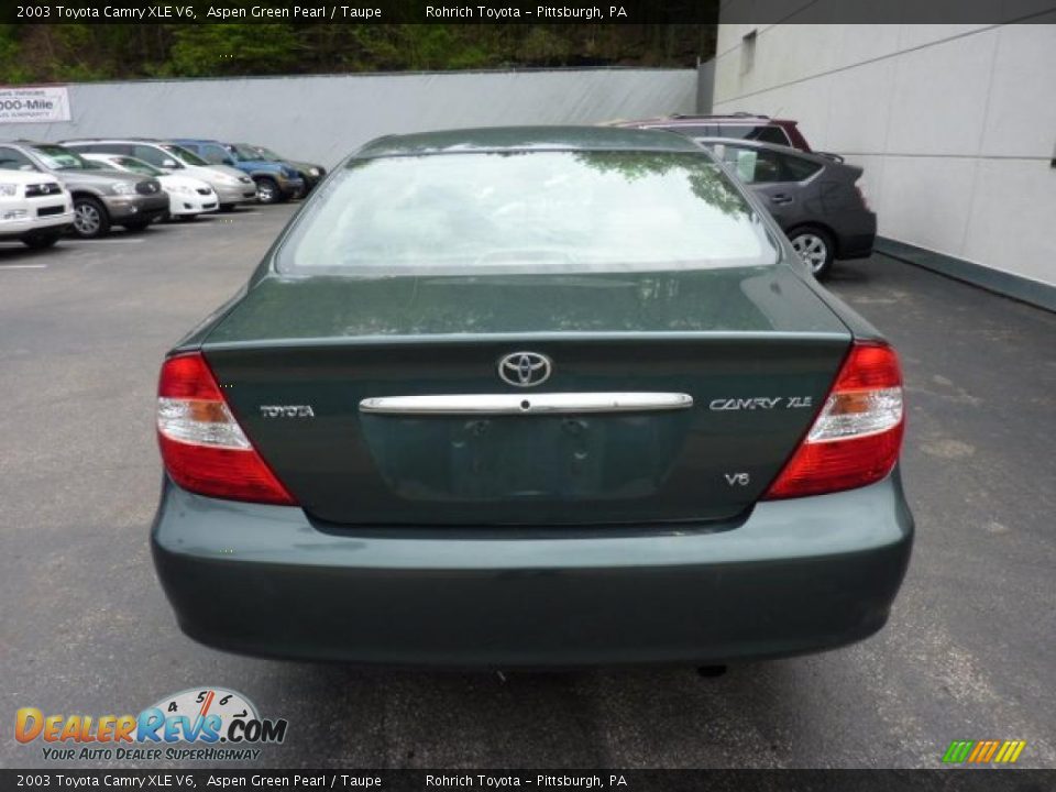 2003 Toyota Camry XLE V6 Aspen Green Pearl / Taupe Photo #3