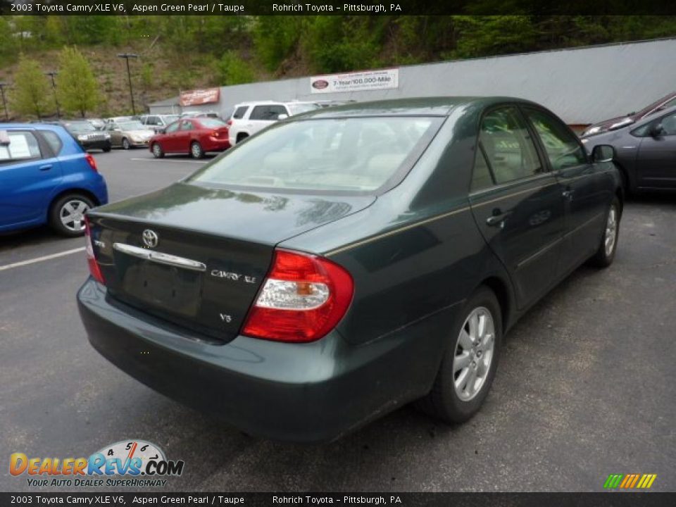 2003 Toyota Camry XLE V6 Aspen Green Pearl / Taupe Photo #4