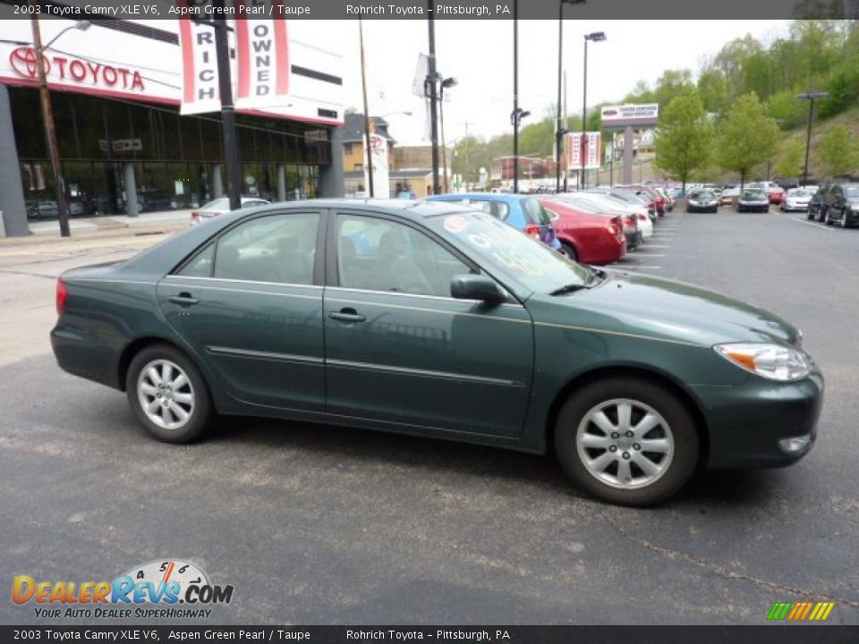 Aspen Green Pearl 2003 Toyota Camry XLE V6 Photo #5