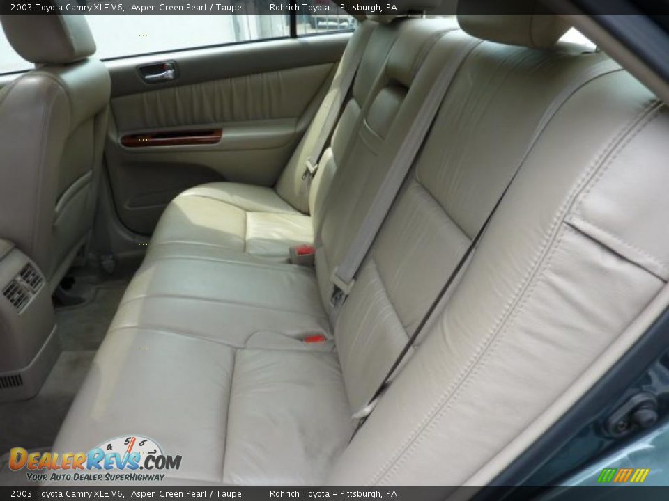 2003 Toyota Camry XLE V6 Aspen Green Pearl / Taupe Photo #13