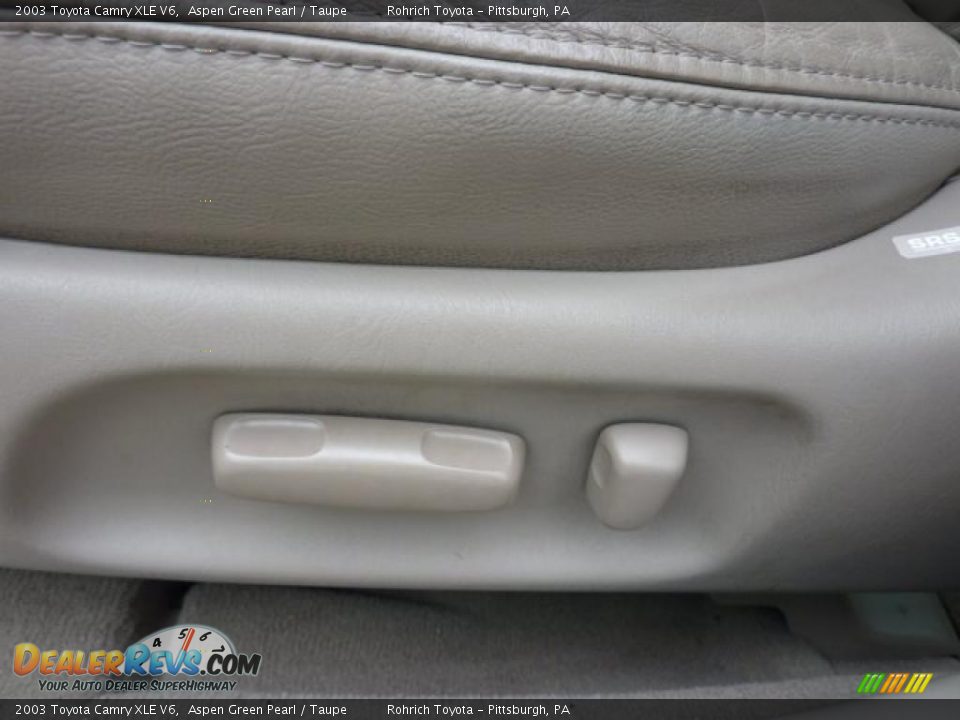 2003 Toyota Camry XLE V6 Aspen Green Pearl / Taupe Photo #18