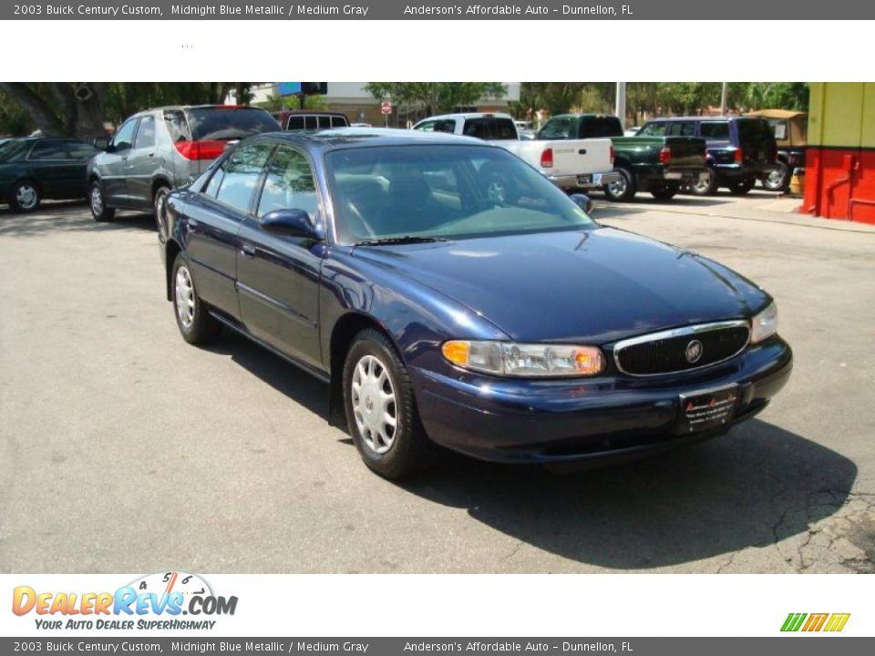 2003 Buick Century Custom Midnight Blue Metallic / Medium Gray Photo #1