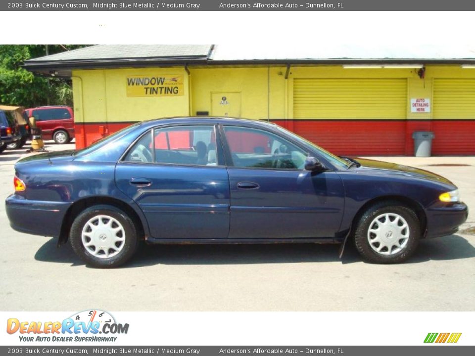 2003 Buick Century Custom Midnight Blue Metallic / Medium Gray Photo #2