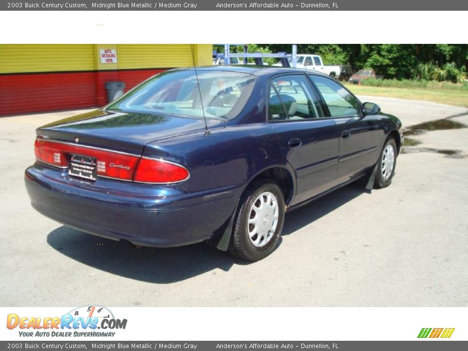 2003 Buick Century Custom Midnight Blue Metallic / Medium Gray Photo #3