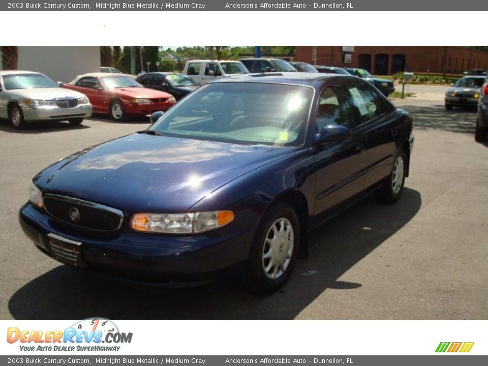 2003 Buick Century Custom Midnight Blue Metallic / Medium Gray Photo #7