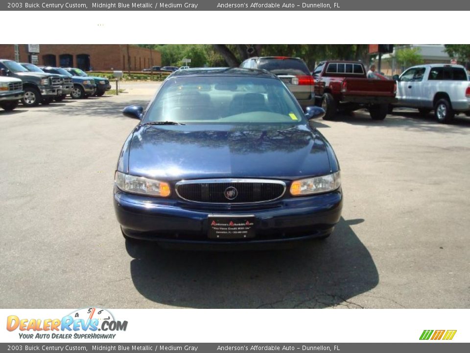 2003 Buick Century Custom Midnight Blue Metallic / Medium Gray Photo #8