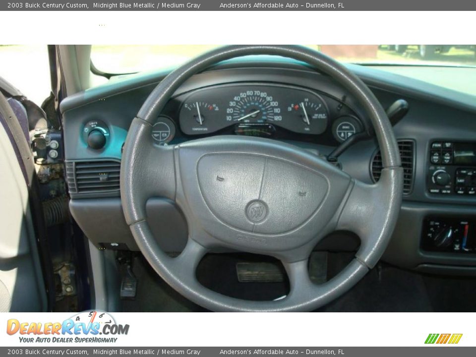 2003 Buick Century Custom Midnight Blue Metallic / Medium Gray Photo #12