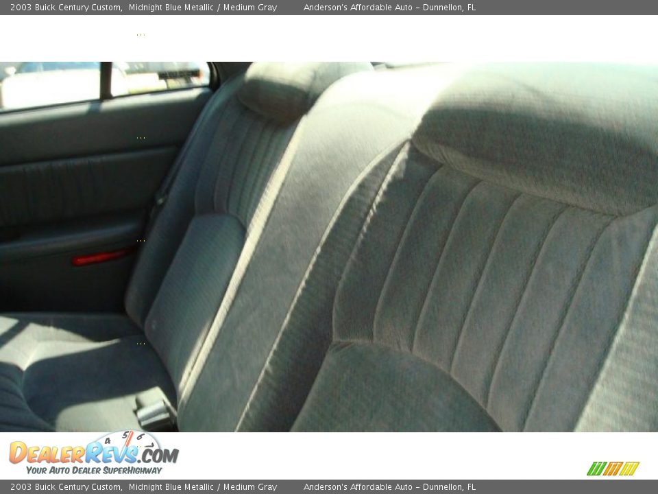 2003 Buick Century Custom Midnight Blue Metallic / Medium Gray Photo #15