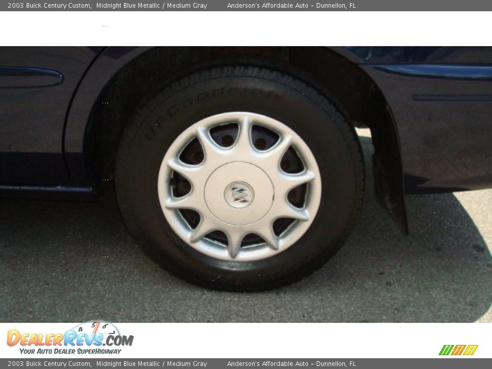 2003 Buick Century Custom Midnight Blue Metallic / Medium Gray Photo #17