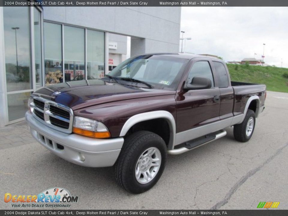 2004 Dodge Dakota SLT Club Cab 4x4 Deep Molten Red Pearl / Dark Slate Gray Photo #2