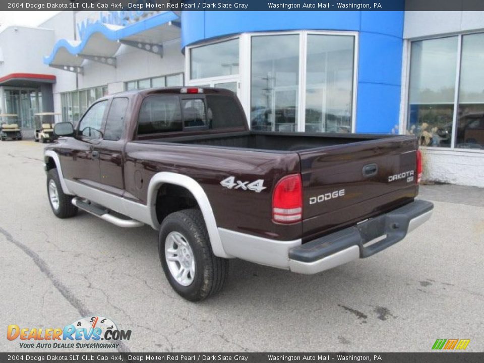 2004 Dodge Dakota SLT Club Cab 4x4 Deep Molten Red Pearl / Dark Slate Gray Photo #5