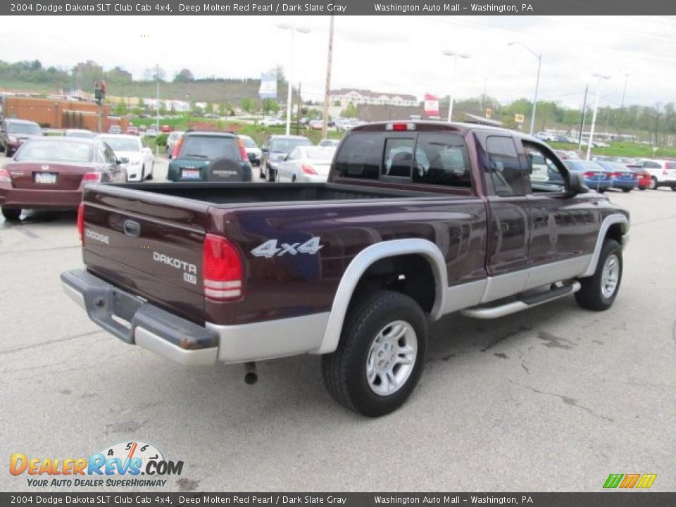 Deep Molten Red Pearl 2004 Dodge Dakota SLT Club Cab 4x4 Photo #8