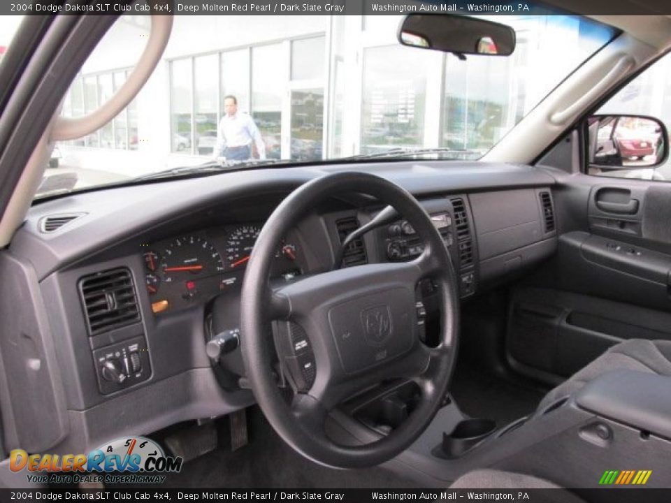 2004 Dodge Dakota SLT Club Cab 4x4 Deep Molten Red Pearl / Dark Slate Gray Photo #13