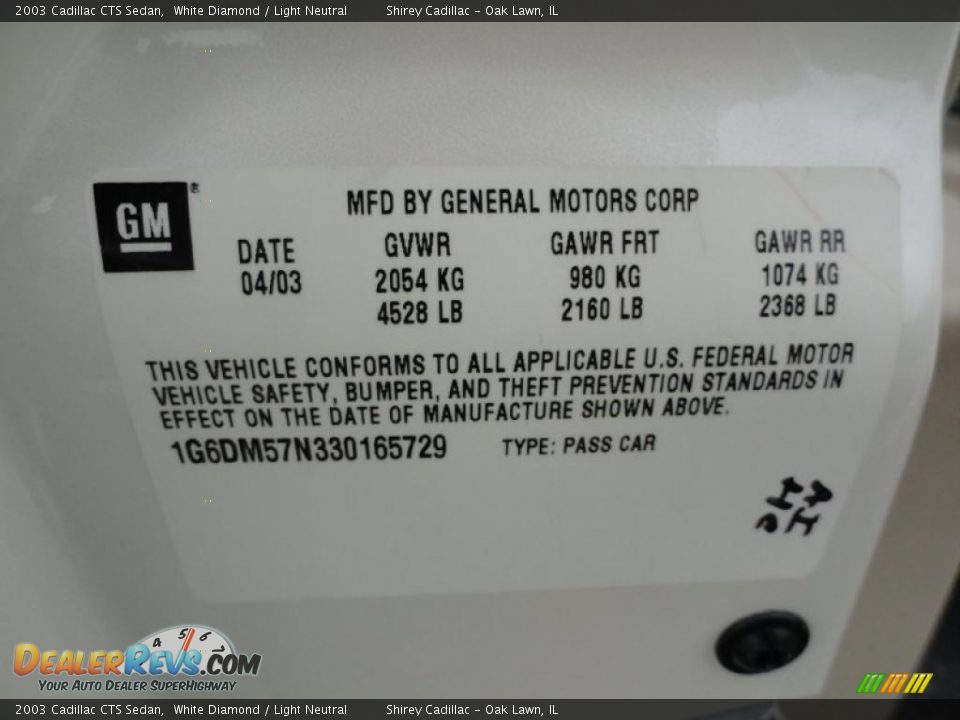 2003 Cadillac CTS Sedan White Diamond / Light Neutral Photo #14