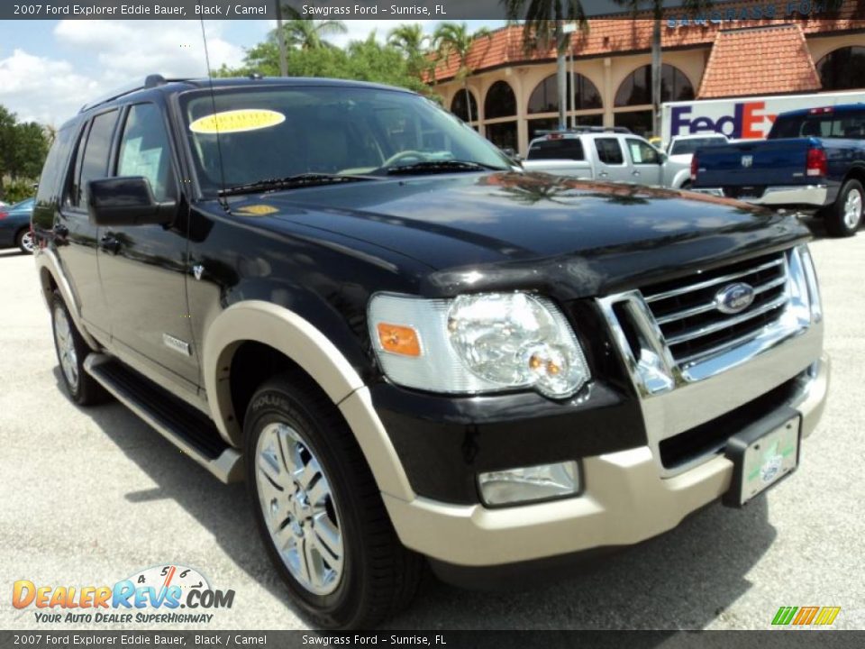 2007 Ford Explorer Eddie Bauer Black / Camel Photo #2