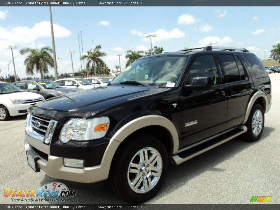 2007 Ford Explorer Eddie Bauer Black / Camel Photo #14