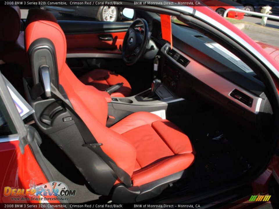 Coral Red/Black Interior - 2008 BMW 3 Series 328i Convertible Photo #4