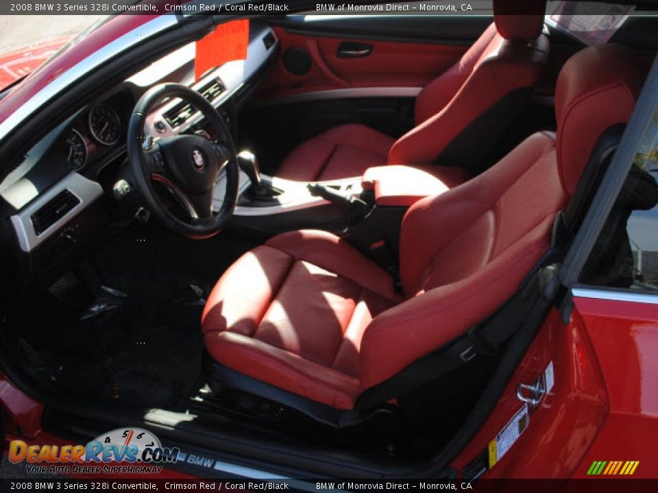 Bmw 328i coupe coral red interior #5