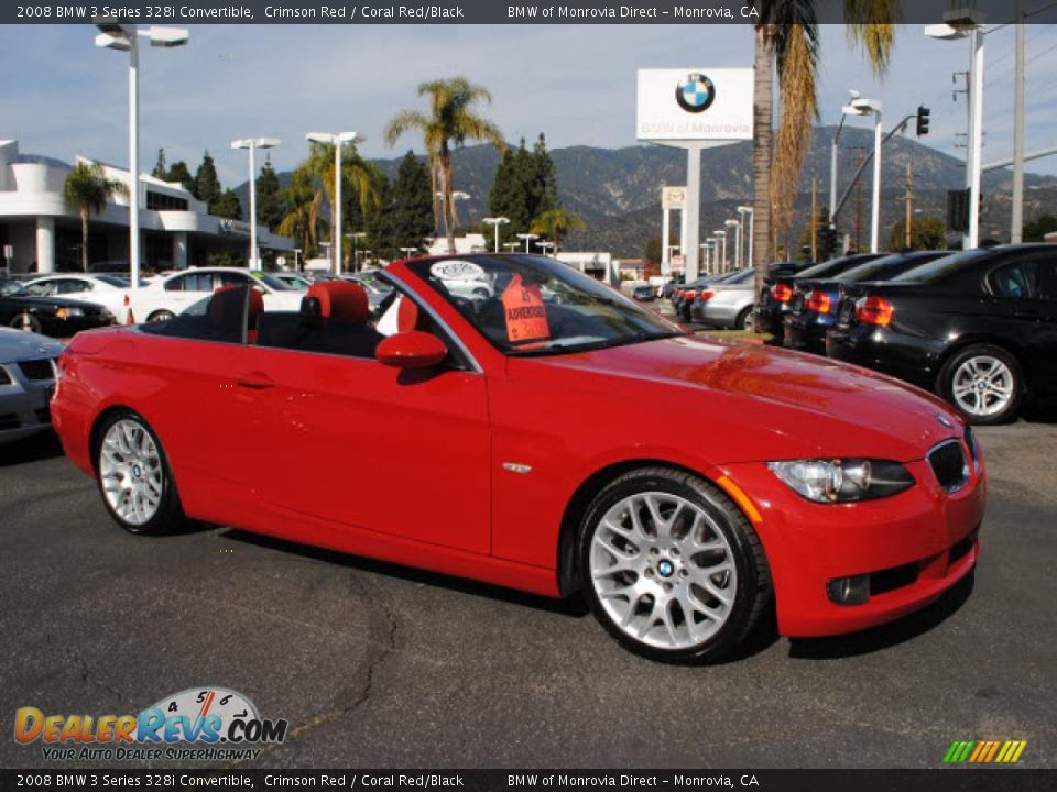 bmw red convertible