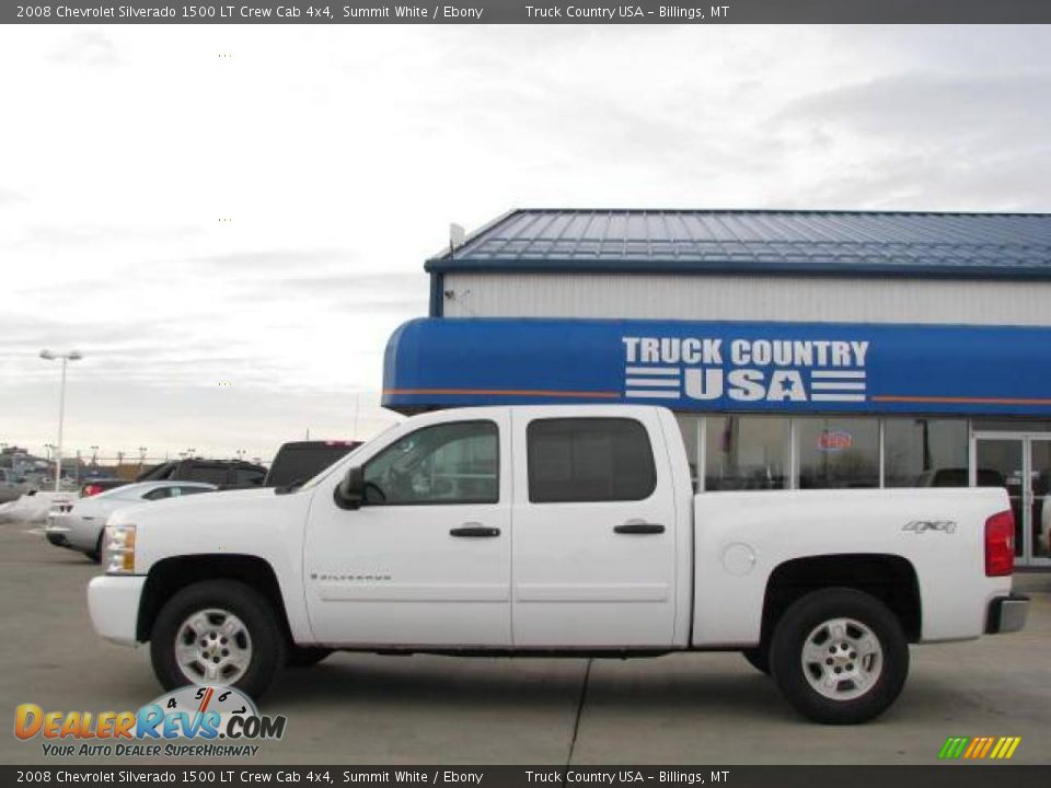 2008 Chevrolet Silverado 1500 LT Crew Cab 4x4 Summit White / Ebony Photo #1