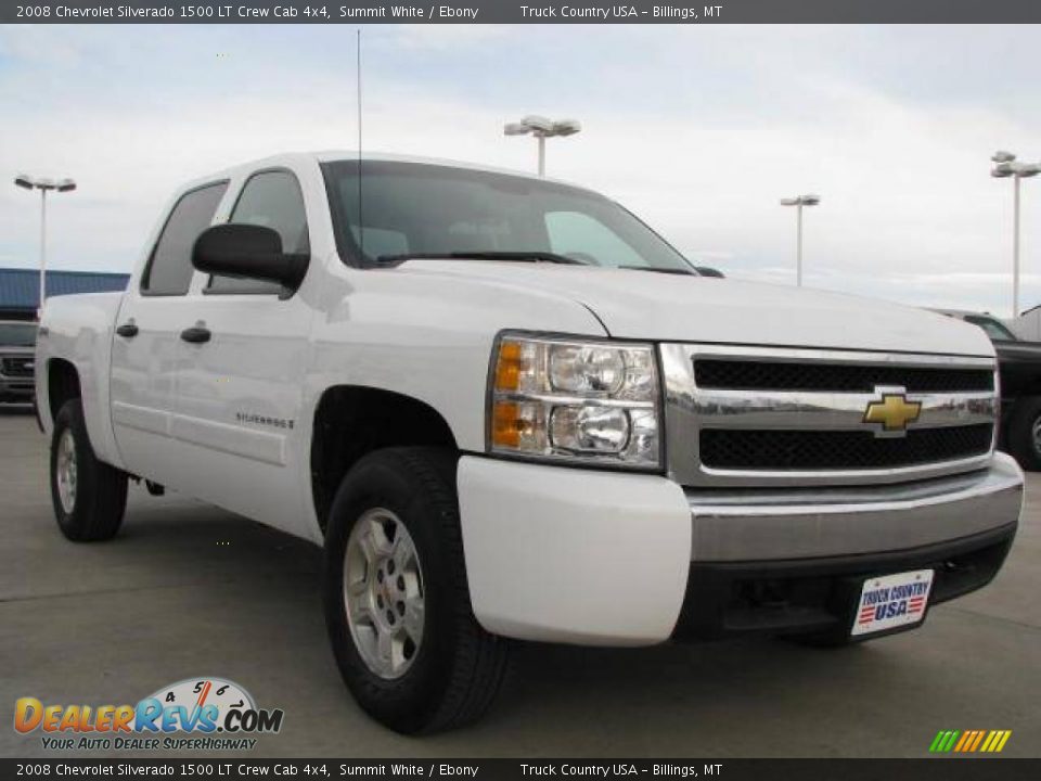 2008 Chevrolet Silverado 1500 LT Crew Cab 4x4 Summit White / Ebony Photo #3