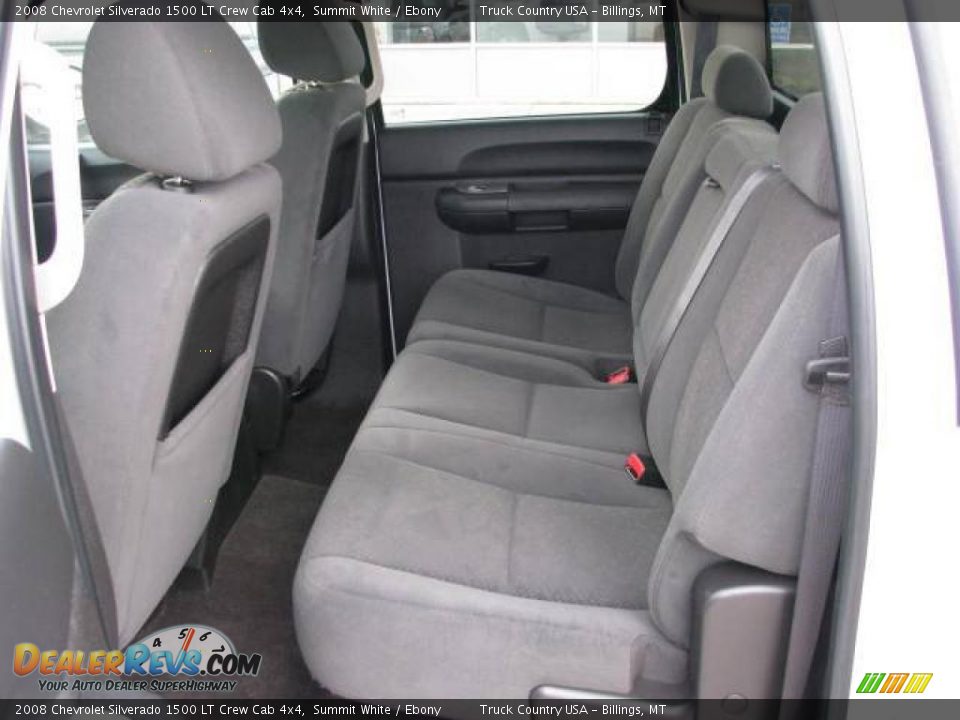 Ebony Interior 2008 Chevrolet Silverado 1500 Lt Crew Cab