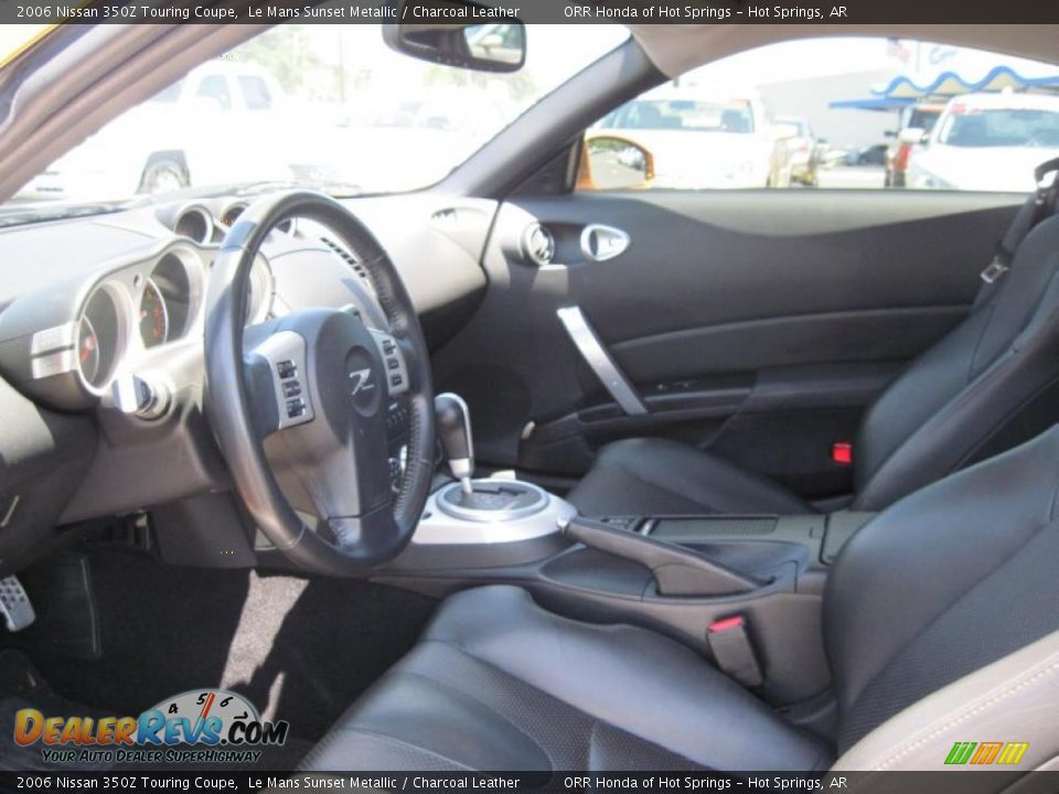 Charcoal Leather Interior - 2006 Nissan 350Z Touring Coupe Photo #10