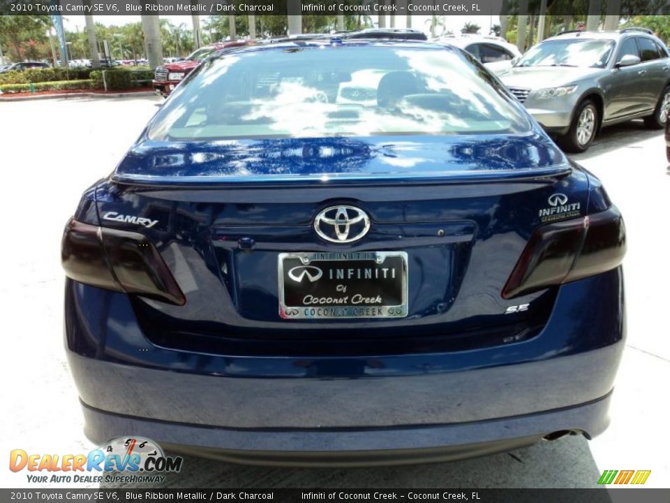 2010 Toyota Camry SE V6 Blue Ribbon Metallic / Dark Charcoal Photo #7