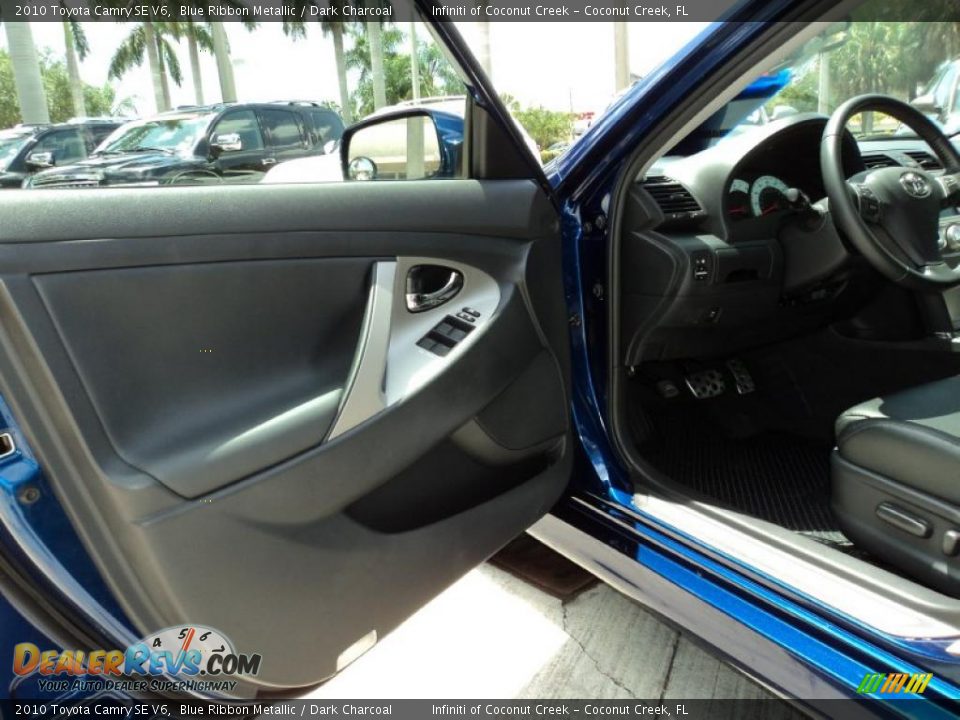 2010 Toyota Camry SE V6 Blue Ribbon Metallic / Dark Charcoal Photo #16