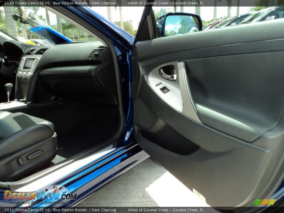 2010 Toyota Camry SE V6 Blue Ribbon Metallic / Dark Charcoal Photo #19