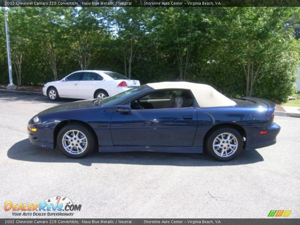 2002 Chevrolet Camaro Z28 Convertible Navy Blue Metallic / Neutral Photo #2
