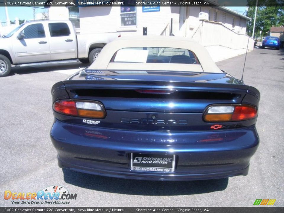 2002 Chevrolet Camaro Z28 Convertible Navy Blue Metallic / Neutral Photo #4
