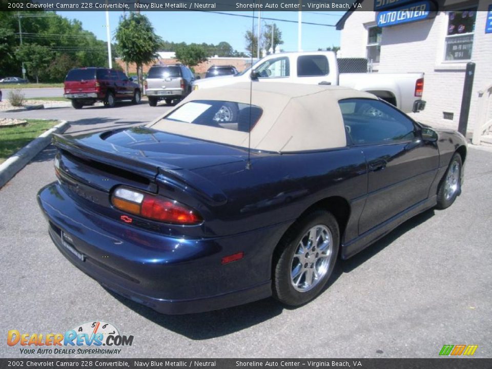 2002 Chevrolet Camaro Z28 Convertible Navy Blue Metallic / Neutral Photo #5