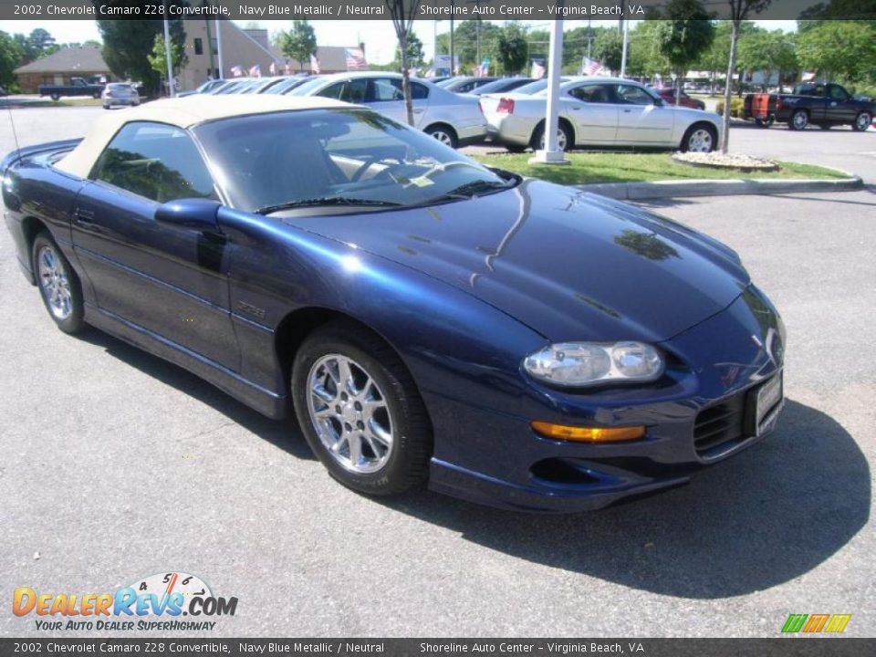 2002 Chevrolet Camaro Z28 Convertible Navy Blue Metallic / Neutral Photo #7