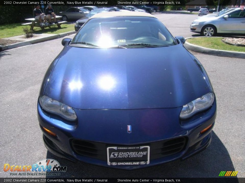 2002 Chevrolet Camaro Z28 Convertible Navy Blue Metallic / Neutral Photo #8