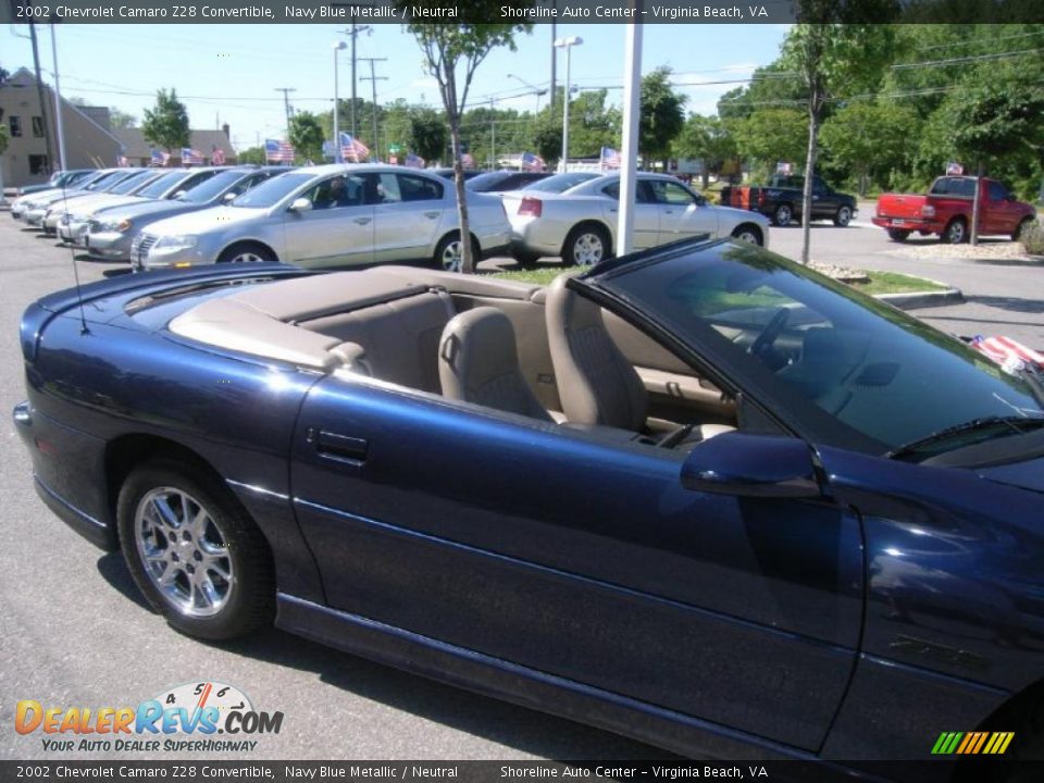 2002 Chevrolet Camaro Z28 Convertible Navy Blue Metallic / Neutral Photo #10
