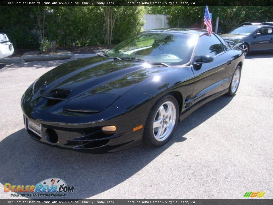 2002 Pontiac Firebird Trans Am WS-6 Coupe Black / Ebony Black Photo #1
