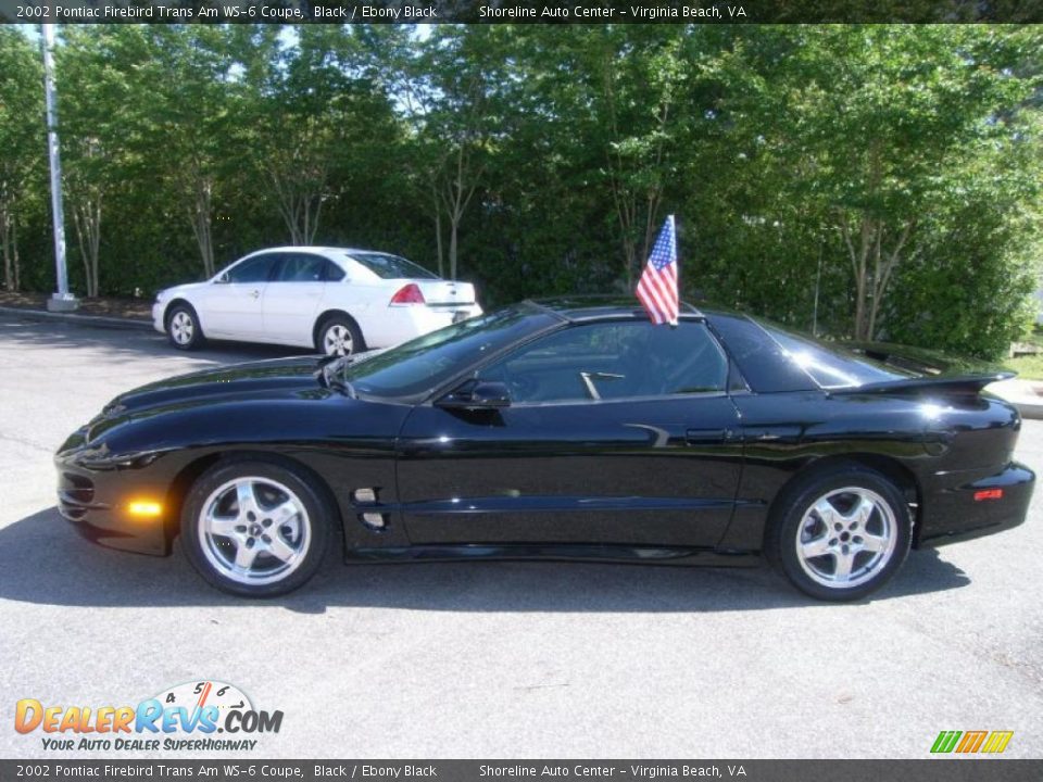 2002 Pontiac Firebird Trans Am WS-6 Coupe Black / Ebony Black Photo #2