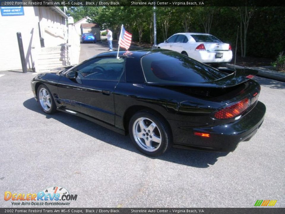 2002 Pontiac Firebird Trans Am WS-6 Coupe Black / Ebony Black Photo #3