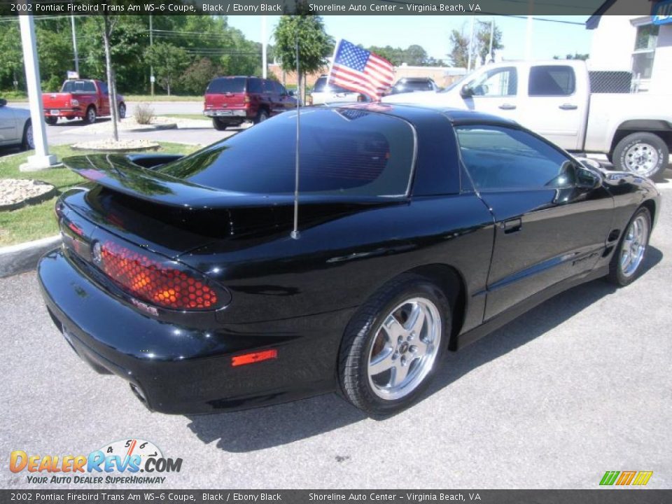 2002 Pontiac Firebird Trans Am WS-6 Coupe Black / Ebony Black Photo #6