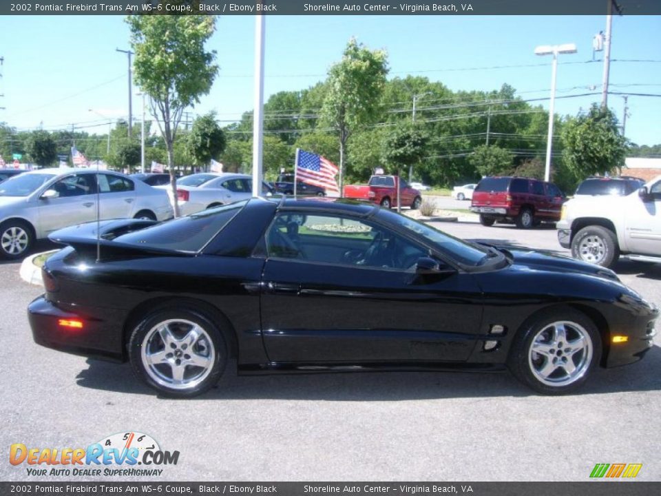 2002 Pontiac Firebird Trans Am WS-6 Coupe Black / Ebony Black Photo #7