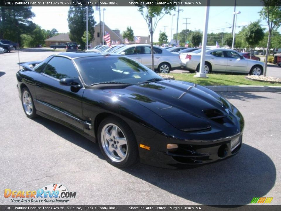 2002 Pontiac Firebird Trans Am WS-6 Coupe Black / Ebony Black Photo #8