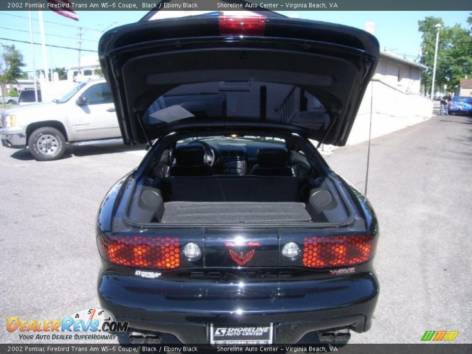 2002 Pontiac Firebird Trans Am WS-6 Coupe Black / Ebony Black Photo #20