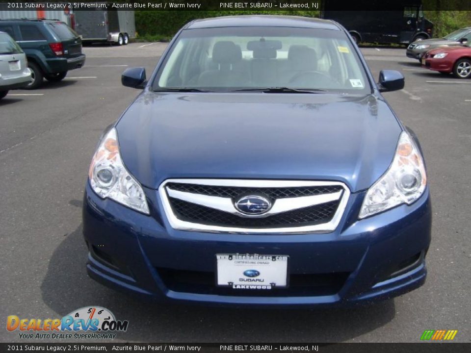 2011 Subaru Legacy 2.5i Premium Azurite Blue Pearl / Warm Ivory Photo #2