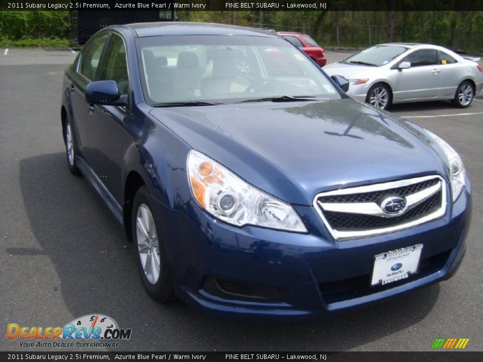 2011 Subaru Legacy 2.5i Premium Azurite Blue Pearl / Warm Ivory Photo #3