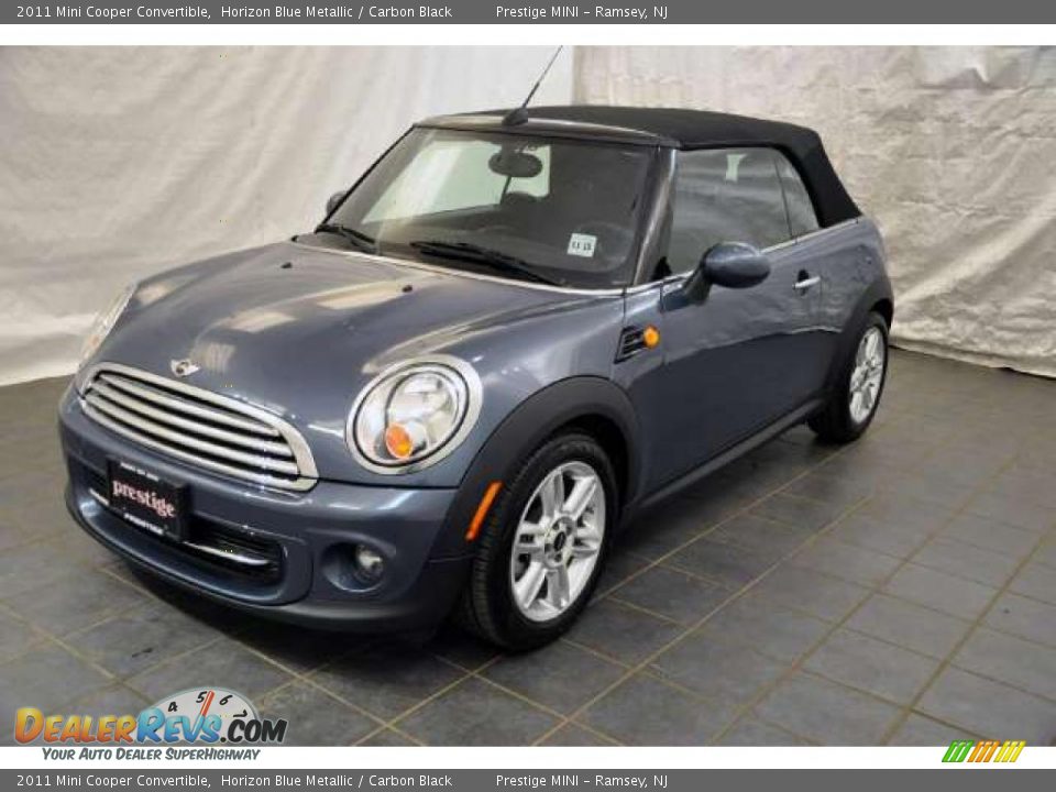 2011 Mini Cooper Convertible Horizon Blue Metallic / Carbon Black Photo #1