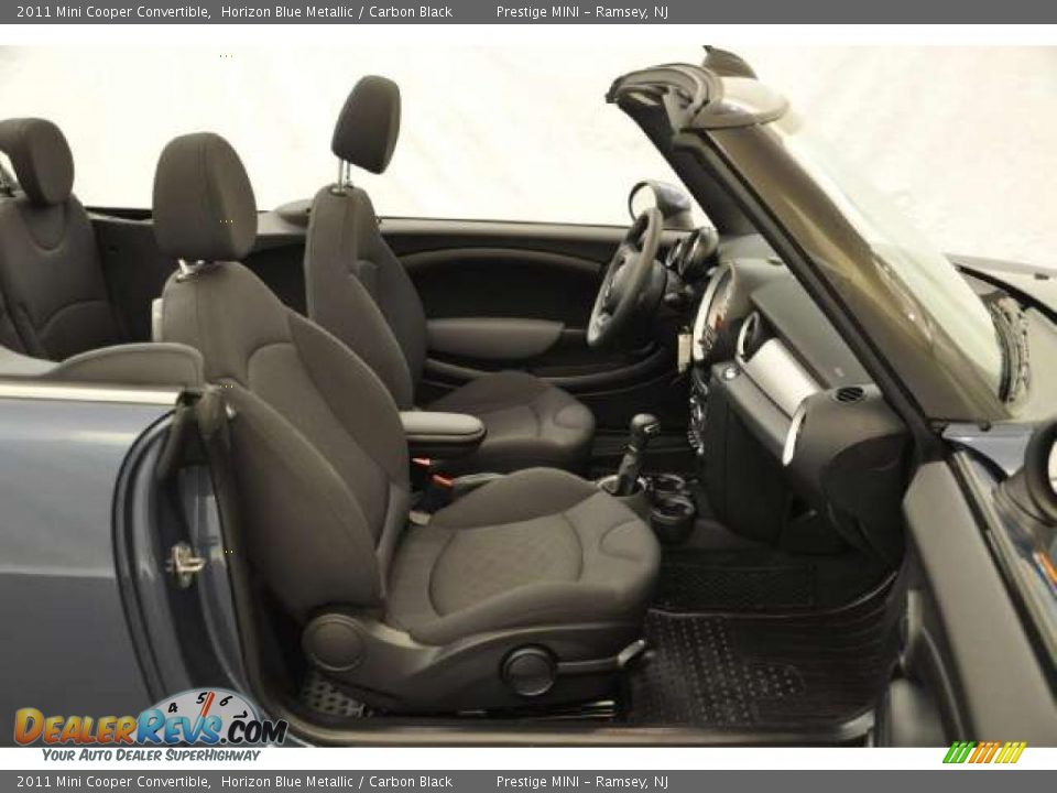 2011 Mini Cooper Convertible Horizon Blue Metallic / Carbon Black Photo #13