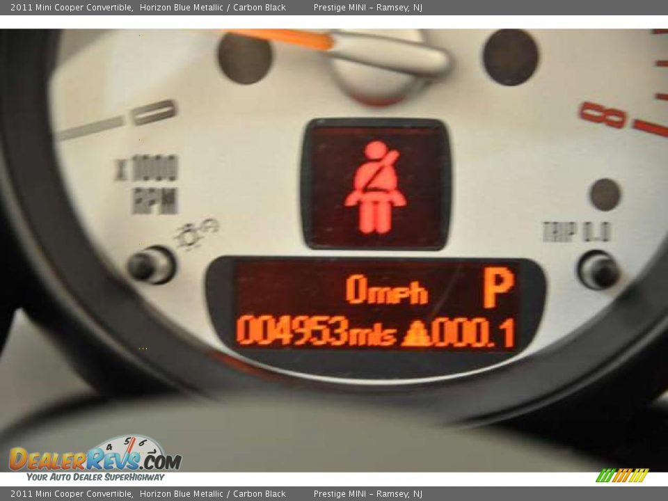 2011 Mini Cooper Convertible Horizon Blue Metallic / Carbon Black Photo #19