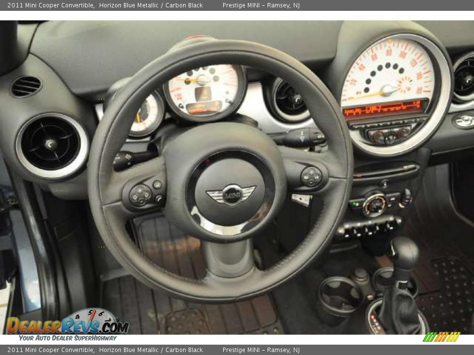 2011 Mini Cooper Convertible Horizon Blue Metallic / Carbon Black Photo #20